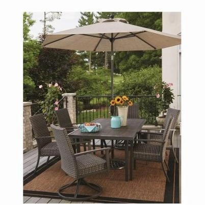 Nantucket Steel Patio Dining Table 40 Inches by 72 Inches Outdoor Furniture
