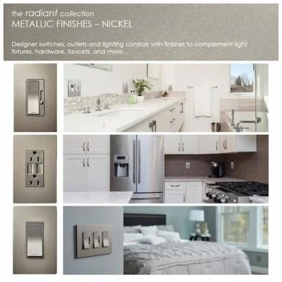 Pass and Seymour Duplex Electrical Outlet with Type C USB Charger, Nickel Finish, 6.0 Amp USB, 15 Amp Standard Outlet