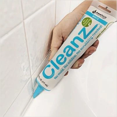 CleanSeal Active Enzyme Kitchen and Bath Caulk Almond Color 6 Ounce Tube