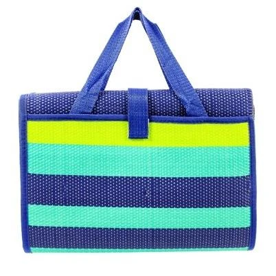 Handy Mat, Blue, Green & Turquoise Stripe, 60 x 78 In.