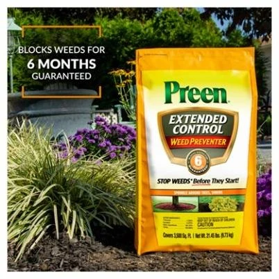 Extended Control Weed Preventer Granules, 21.45 Pounds, Covers 3,500 Square Feet