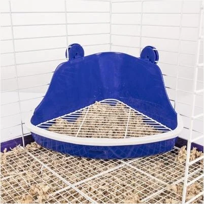 Scatterless Lock-N-Litter Pan with Wire Floor Panel for Small Animals