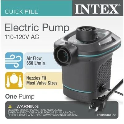 Quick Fill Air Conditioner Electric Pump 120 Volt with Three Nozzles Included