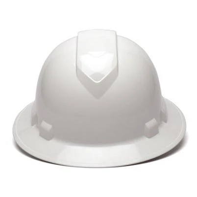 Ridgeline Full Brim Hard Hat in White Color for Head Protection