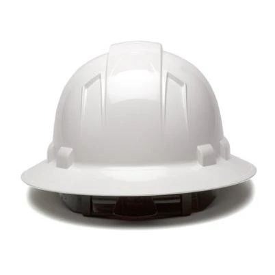 Ridgeline Full Brim Hard Hat in White Color for Head Protection