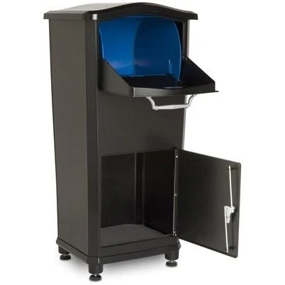 Elephantrunk Black Cast Aluminum Parcel Drop Box for Secure Package Delivery
