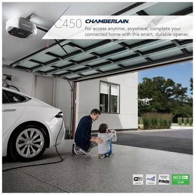 MYQ Wi-Fi Enabled Smart Garage Door Opener with 0.5 Horsepower Motor