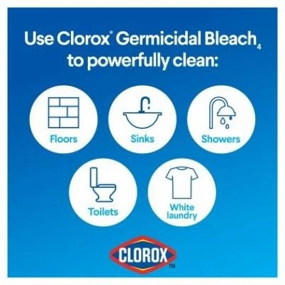 Germicidal Bleach Disinfectant Cleaner, 121 Fluid Ounce Bottle