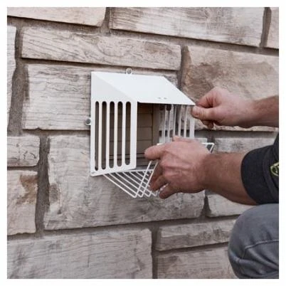 Exclusion Dryer Vent Guard White Zinc Steel 6 Inch Diameter