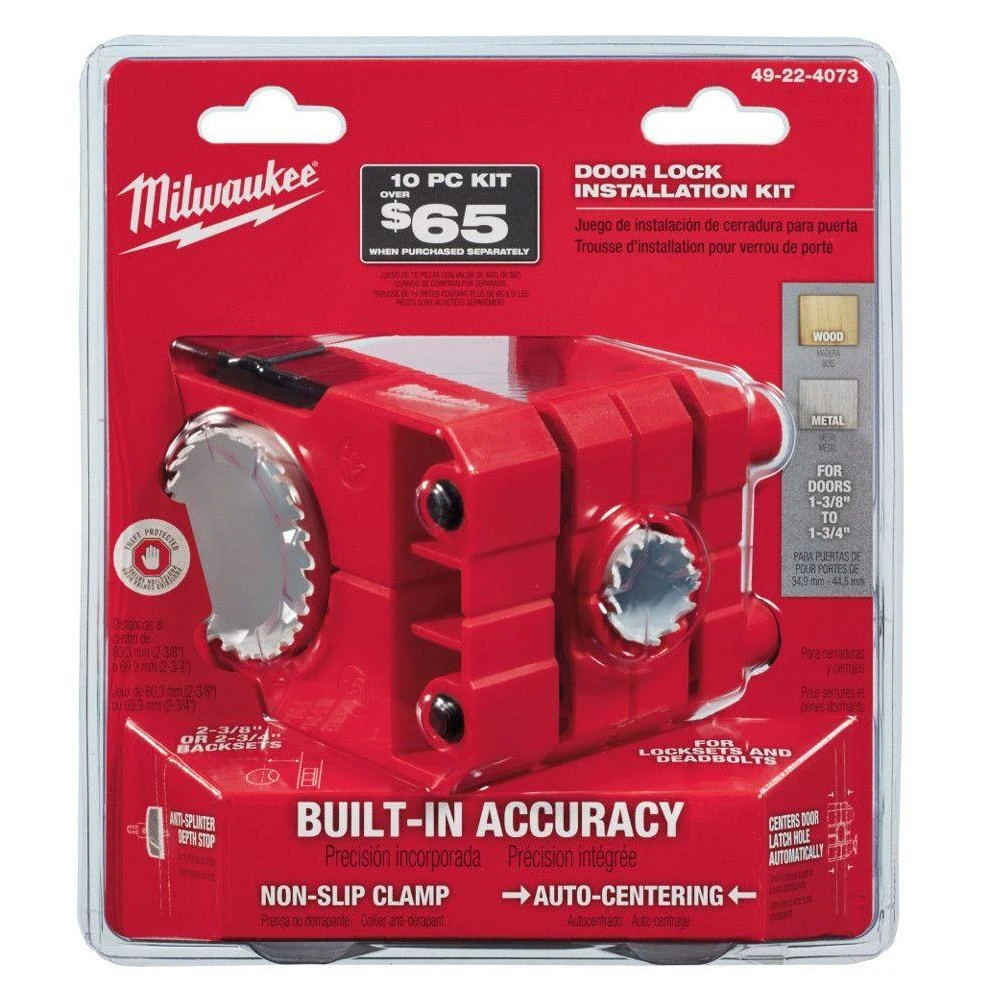 Hole Saw Door Lock Installation Kit