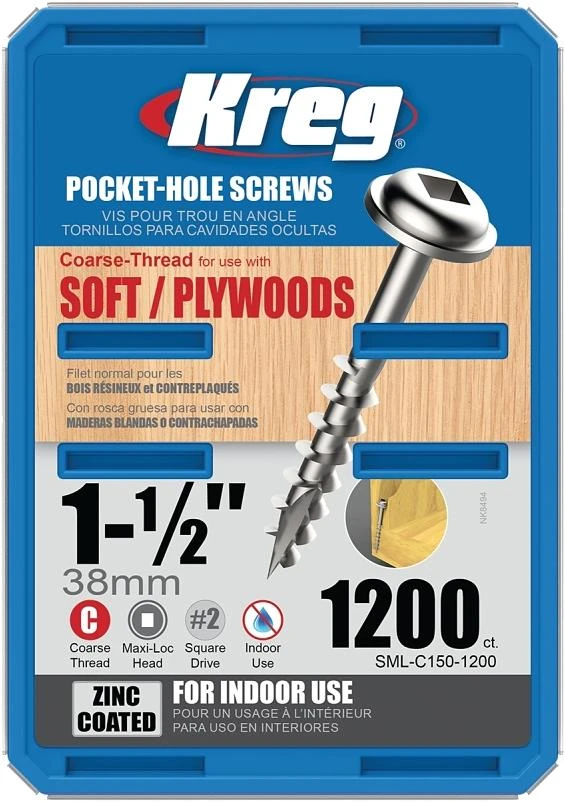 SCREW NO8 COARSE 1-1/2 1200CT