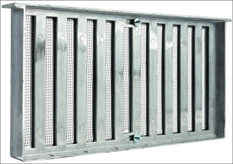 Master Flow 500 Foundation Vent, 28 sq-in Net Free Ventilating Area, Aluminum