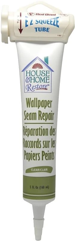 Red Devil 0878 Wallpaper Seam Repair Adhesive, 5 Ounce Clear Squeeze Tube