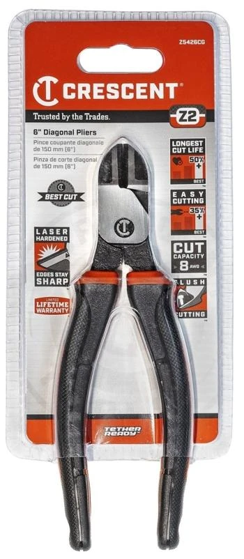 PLIER DIAGONAL CUT CSHNGRP 6IN