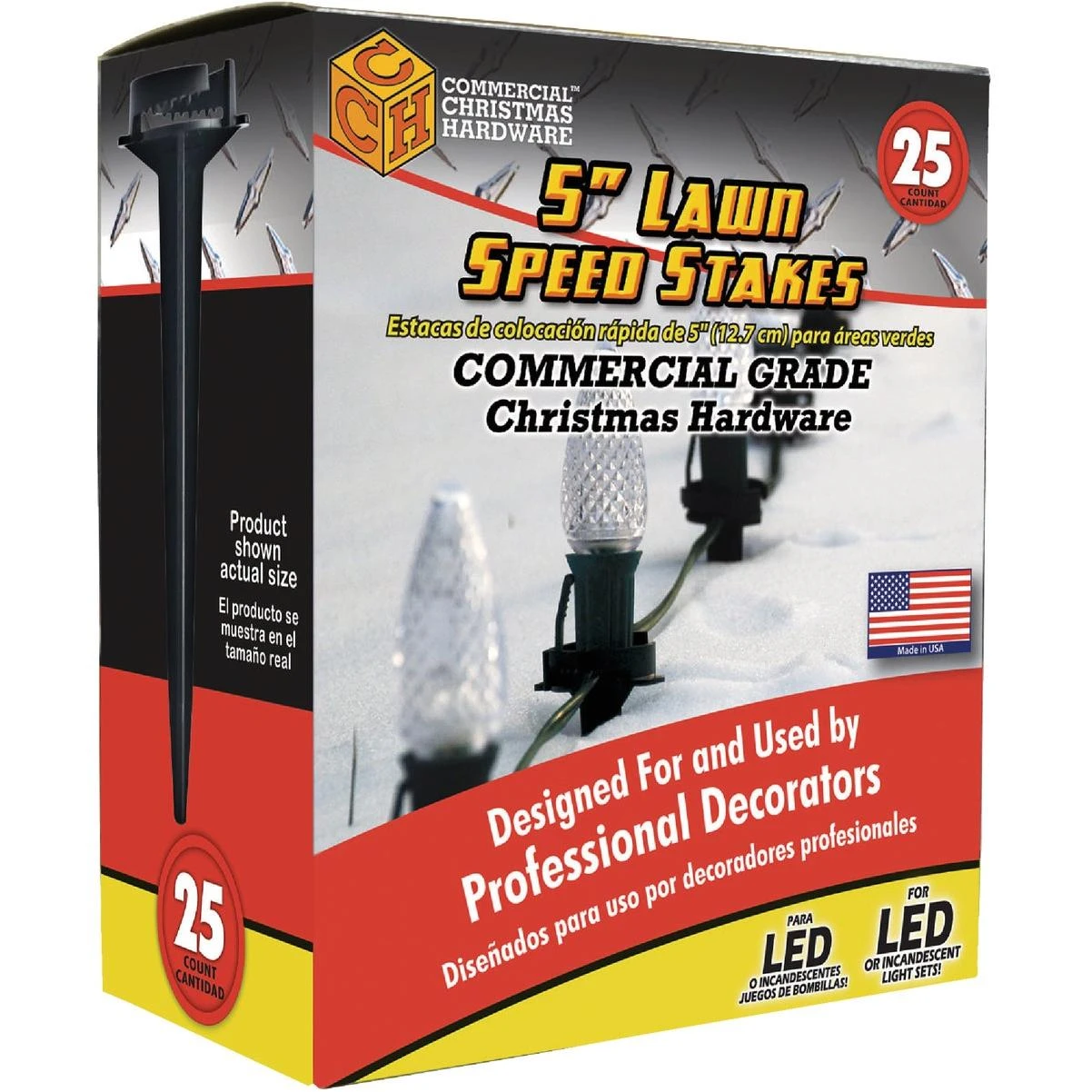 Commercial Christmas Hardware 5 In. Lawn Speed Stakes (25-Pack)
