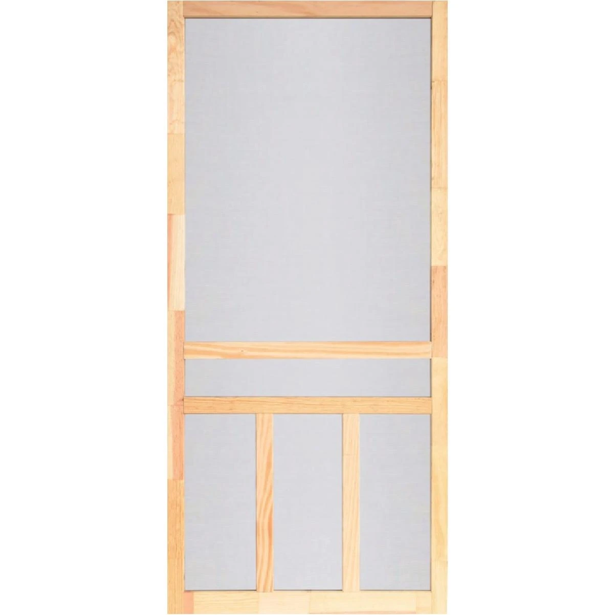 Screen Tight Creekside 32 In. W x 80 In. H x 1 In. Thick Natural Fingerjoint Wood T-Bar Screen Door