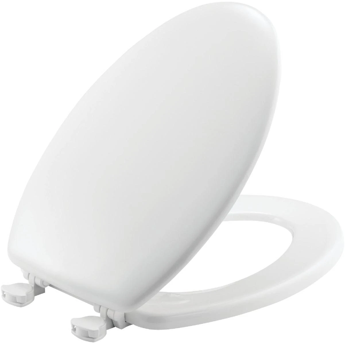 Bemis Mayfair Elongated Closed Front White Wood Toilet Seat with Easy Clean & Change Hinges
