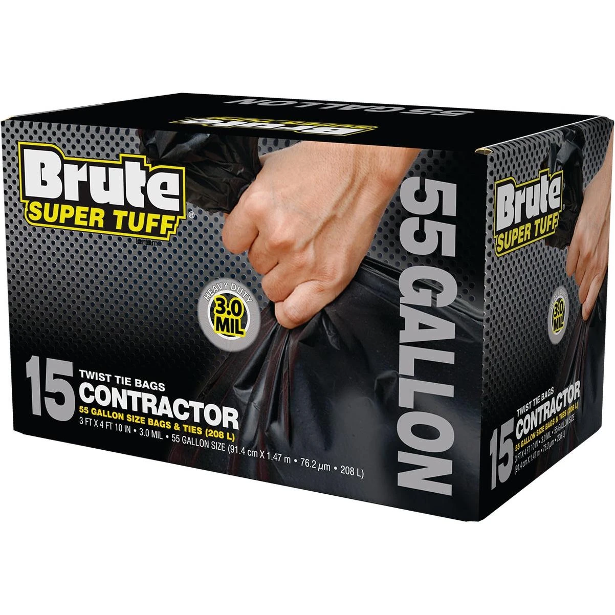 Brute Super Tuff 55 Gal. Contractor Black Drum Liner (15-Count)