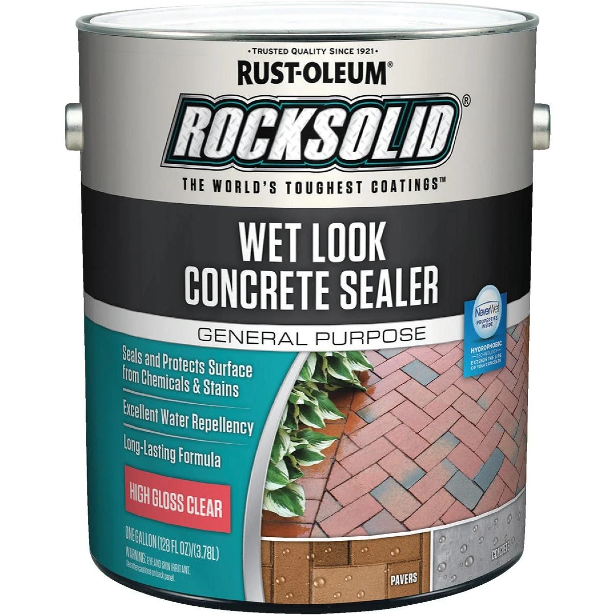 Rust-Oleum RockSolid Wet Look Concrete Sealer, 1 Gal., Clear