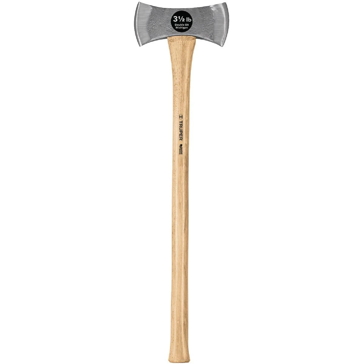 Truper Double Bit Michigan Pattern Axe With 34 Inch Hickory Handle And 3.5 Pound Head