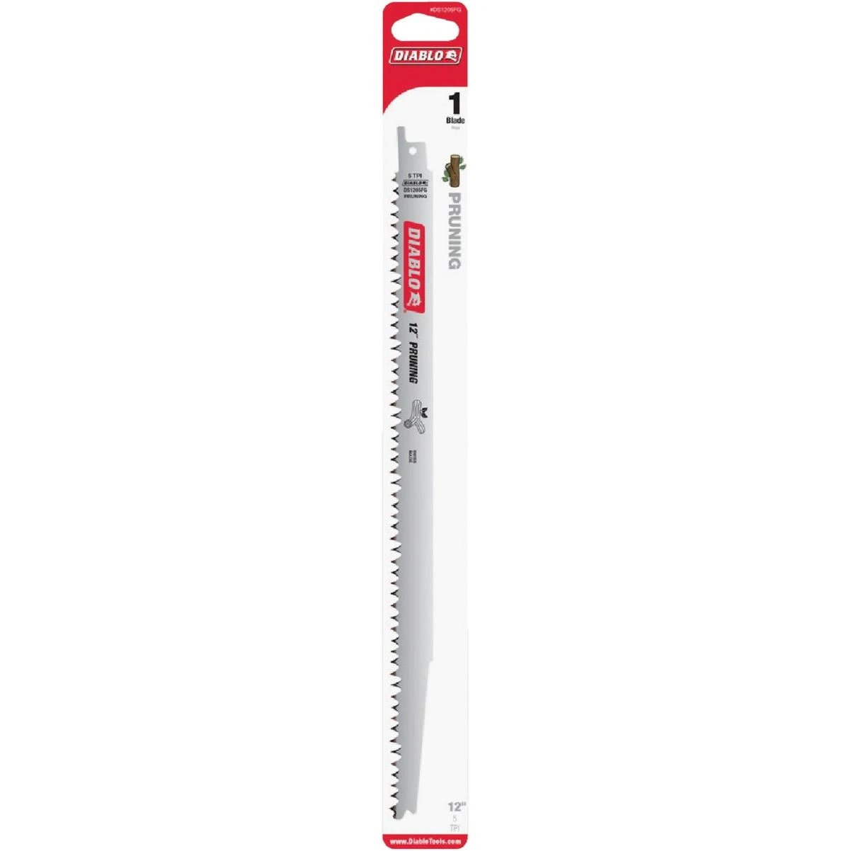 Diablo 12 In. 5 TPI Fleam Ground Pruning Reciprocating Saw Blade