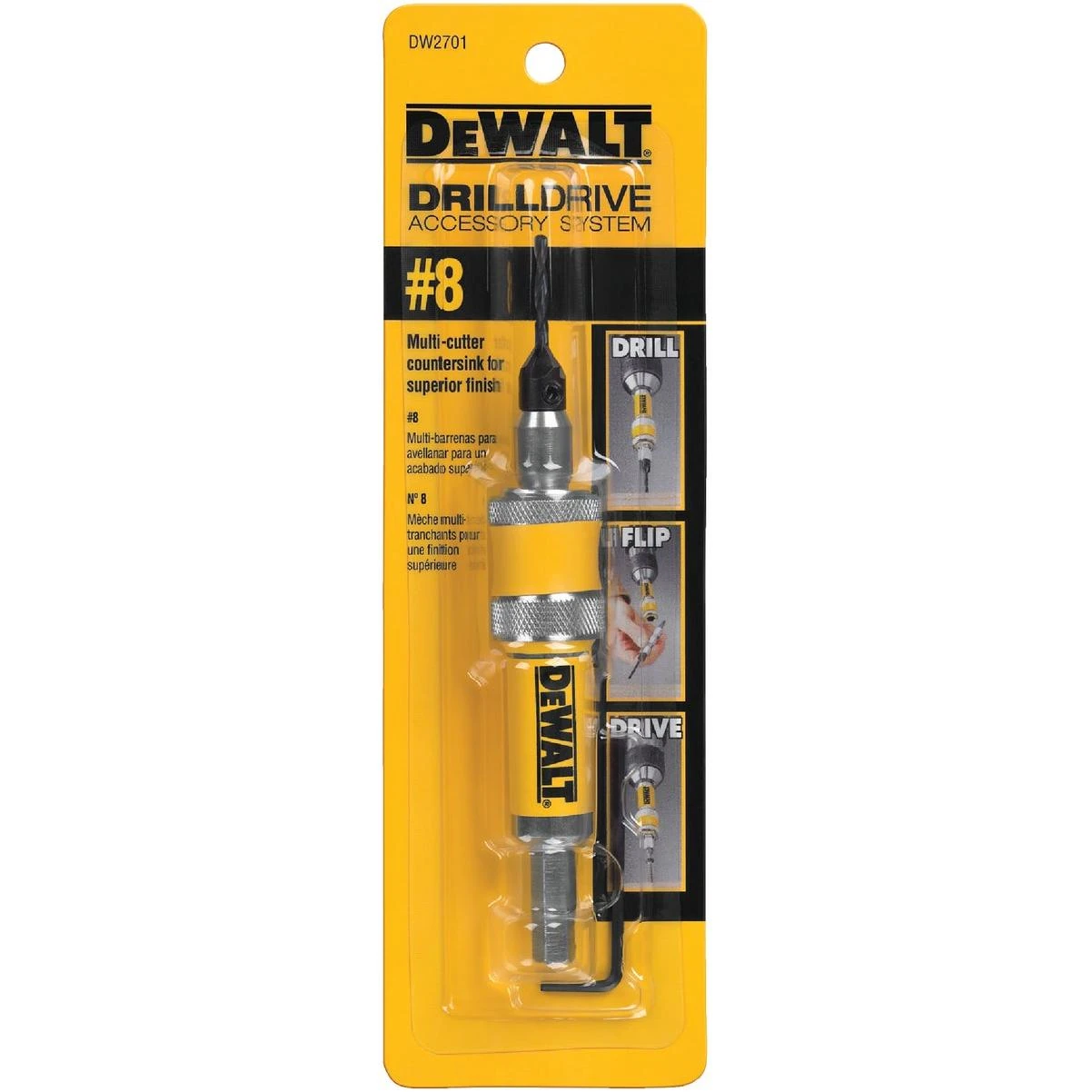 DEWALT #8 1/4 In. Black Oxide Drill & Drive Unit