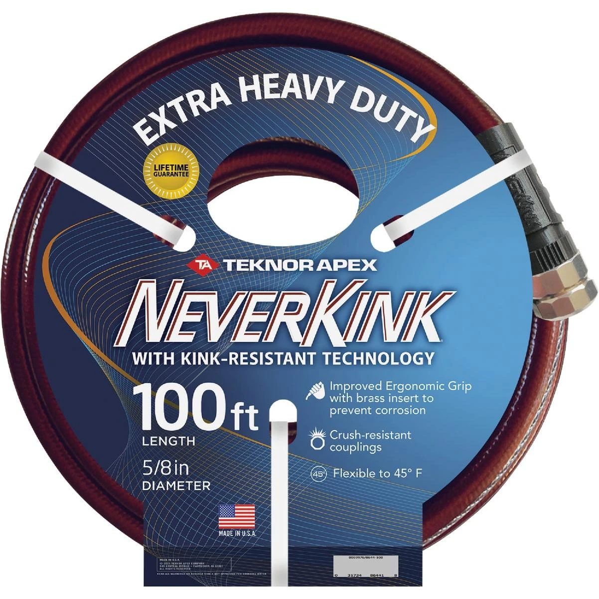 Teknor Apex Neverkink 5/8 In. Dia. x 100 Ft. L. Extra Heavy-Duty Garden Hose