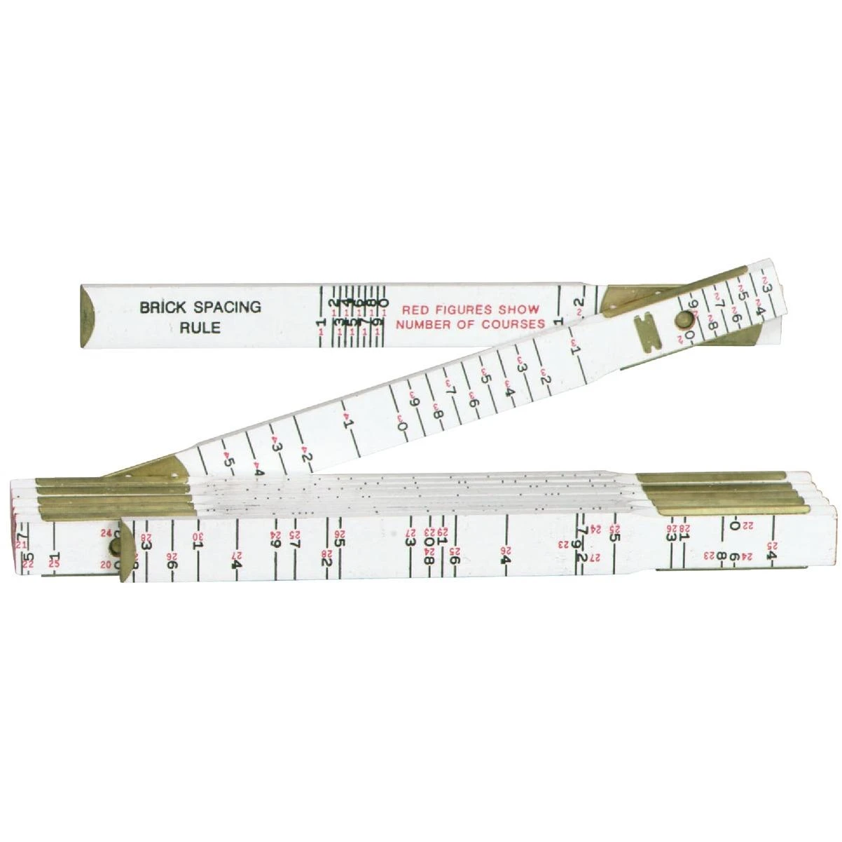 Crescent Lufkin Red End 6 Ft. x 5/8 In. Brick Mason  Wood Rule, White