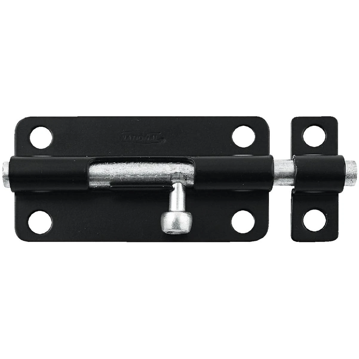 National Hardware 4 In. Black Steel Door Barrel Bolt