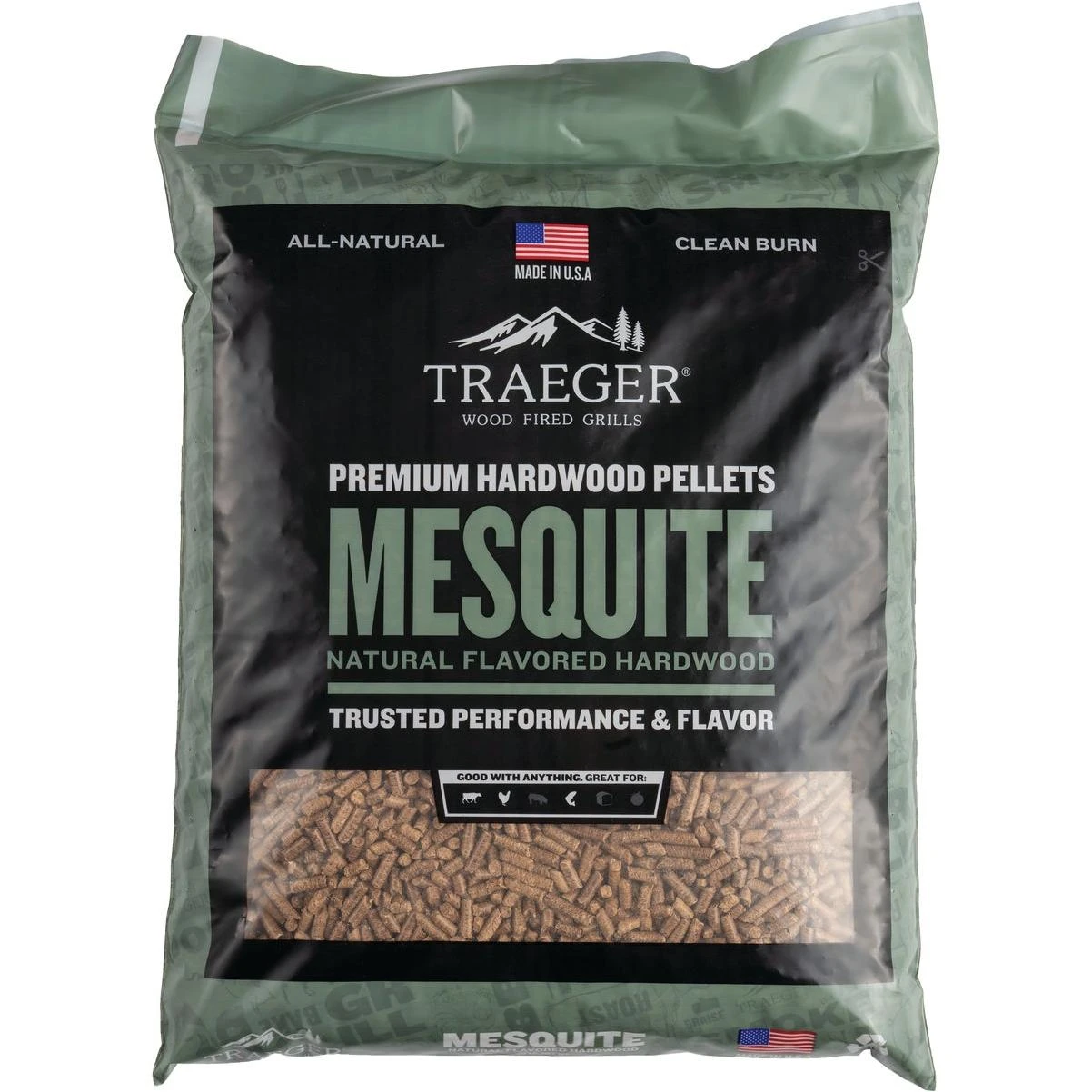 Traeger 20 Lb. Mesquite All-Natural Wood Grilling Pellets