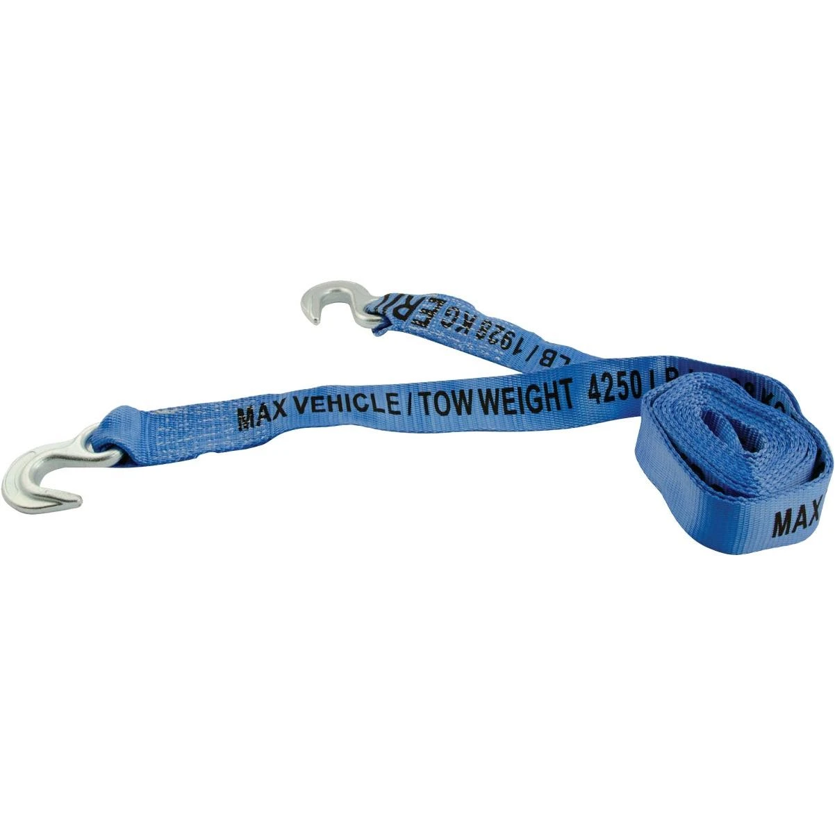 Erickson 2 In. x 15 Ft. 4250 Lb. Polyester Tow Strap with Hooks, Blue