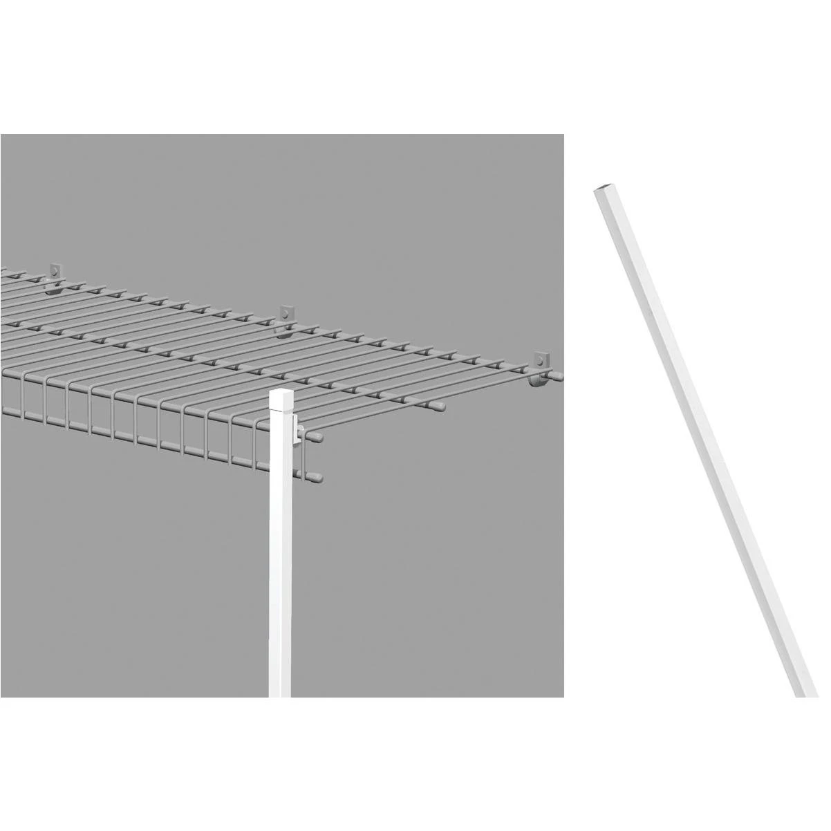 Closetmaid White Wire 84 In. Closet Shelf Support Pole