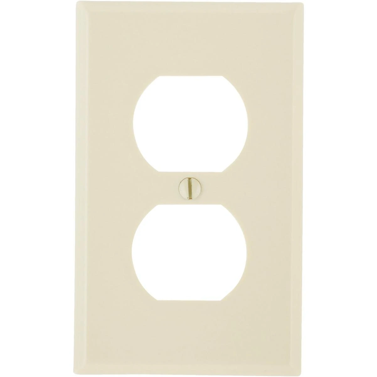 Leviton 1-Gang Smooth Plastic Outlet Wall Plate, Ivory