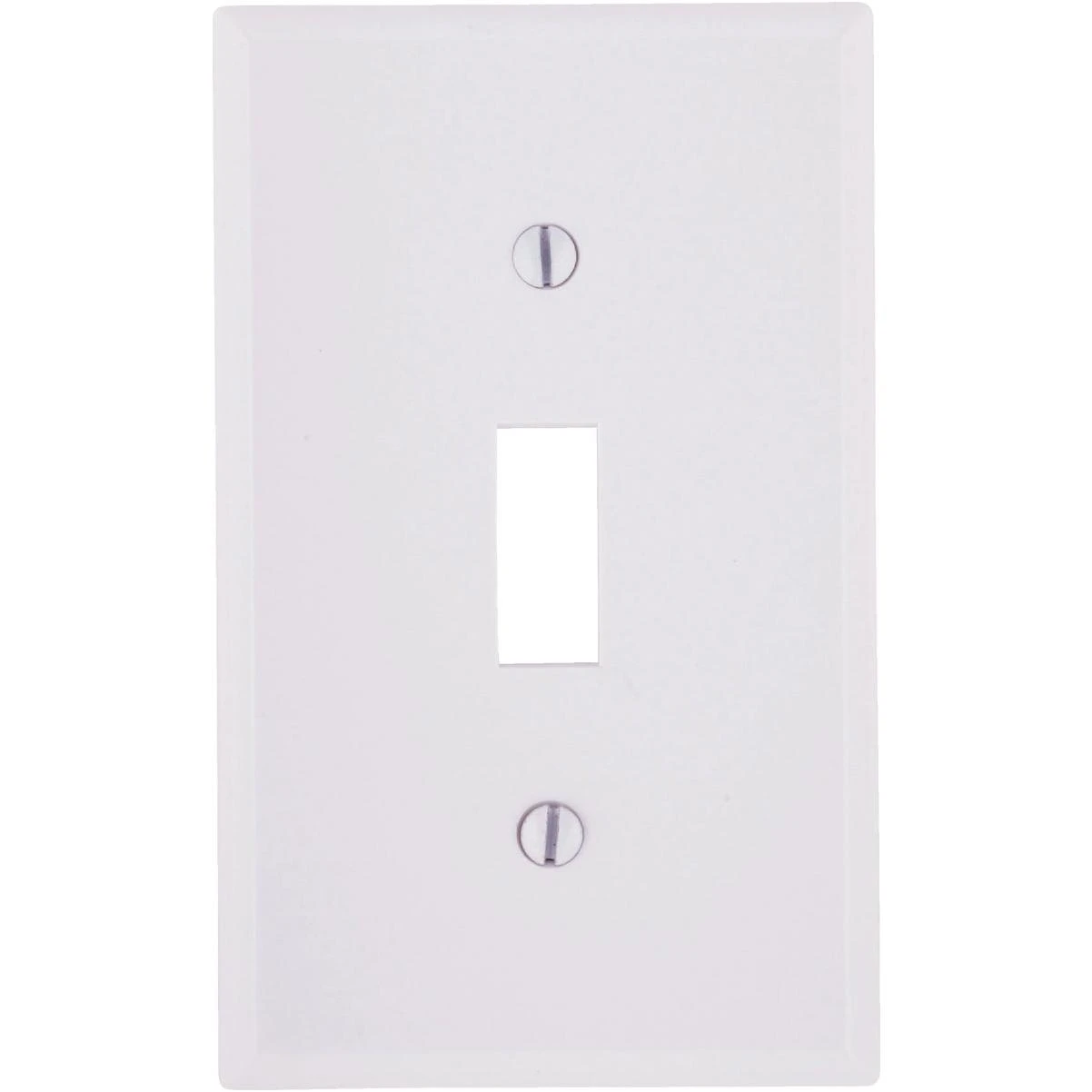 Leviton 1-Gang Plastic Toggle Switch Wall Plate, White