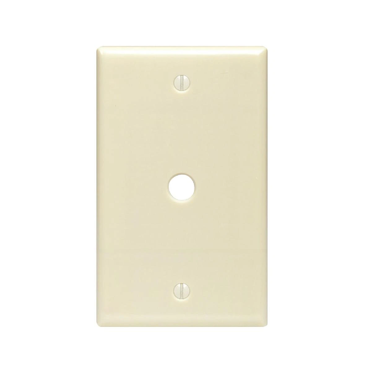 Leviton 1-Gang Plastic Ivory Telephone/Cable Wall Plate with 0.312 In. Hole