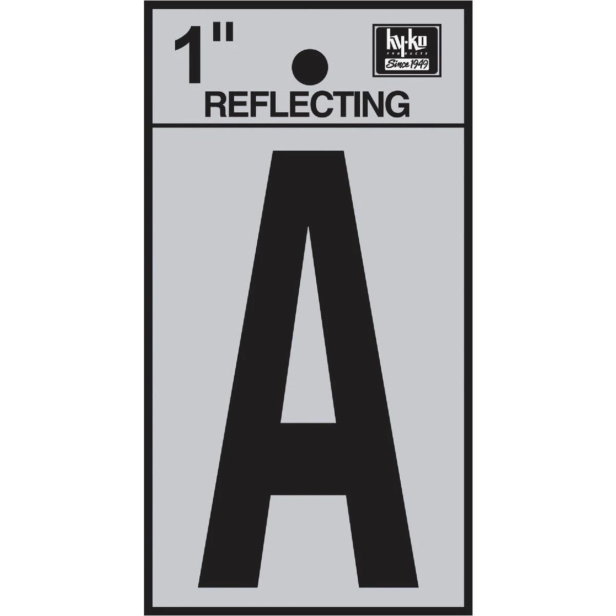 Hy-Ko Vinyl 1 In. Reflective Adhesive Letter, A