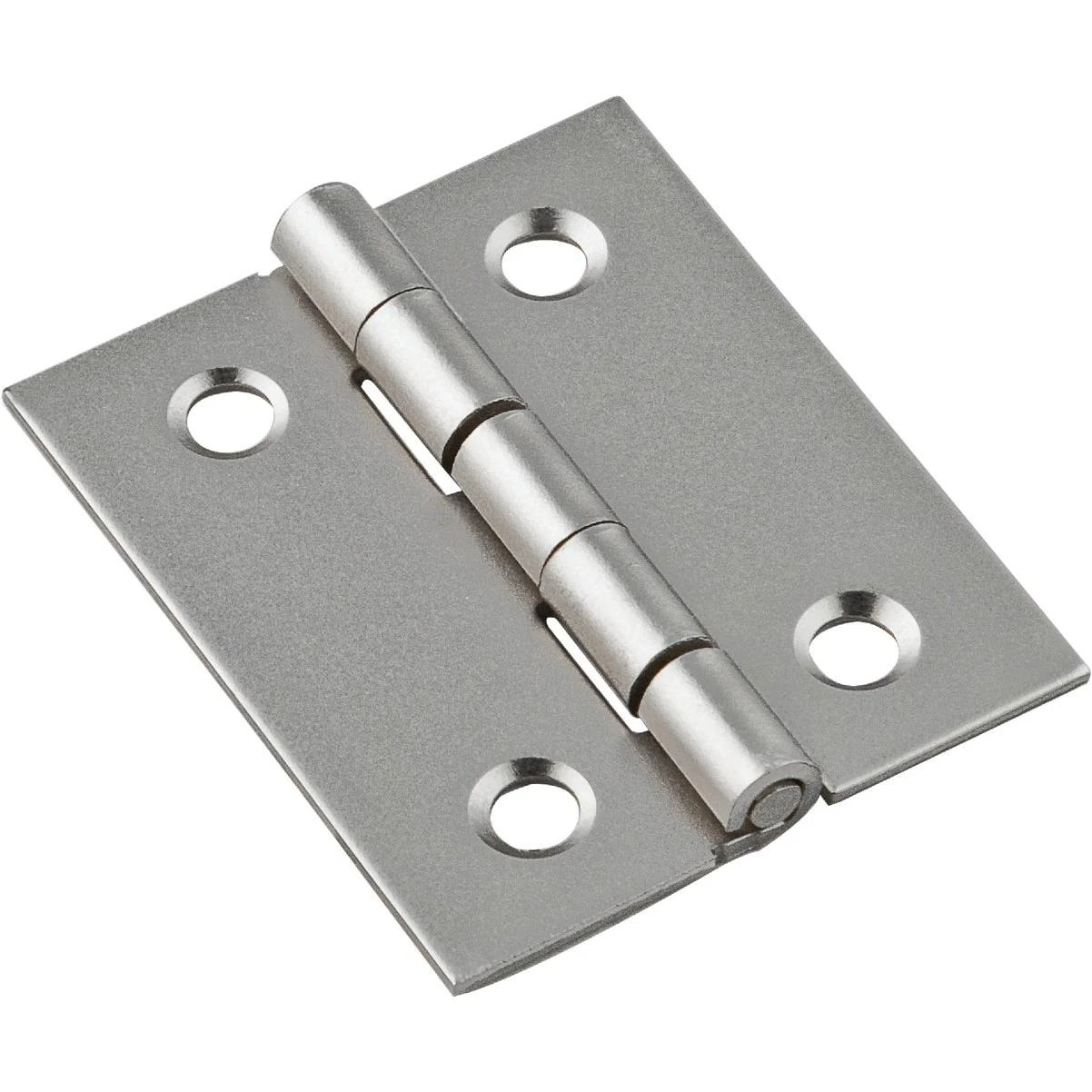 National 1-1/2 In. x 1-1/4 In. Satin Nickel Broad Hinge (2-Pack)