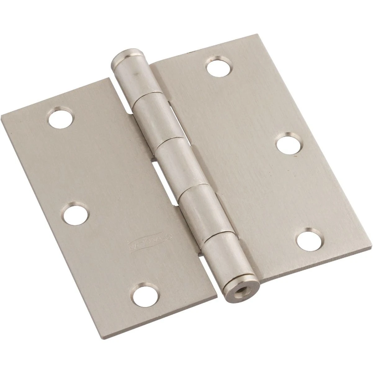 National Hardware 3-1/2 In. Square Satin Nickel Door Hinge (3-Pack)
