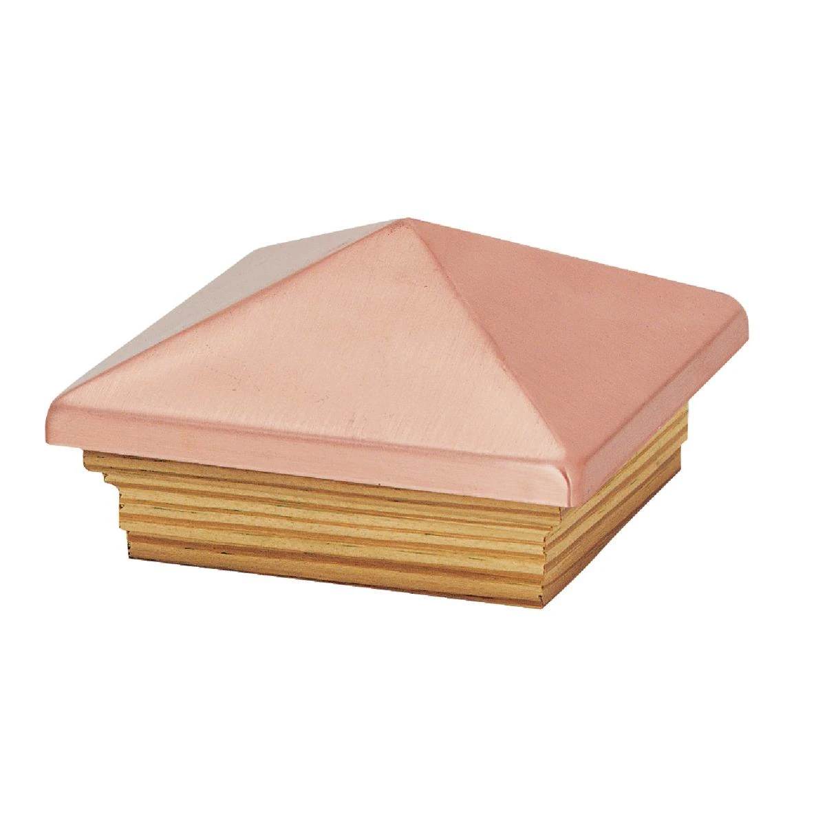 Deckorators 4 In. x 4 In. Plastic Top, Pressure Treated Pine Base Press-On Post Cap