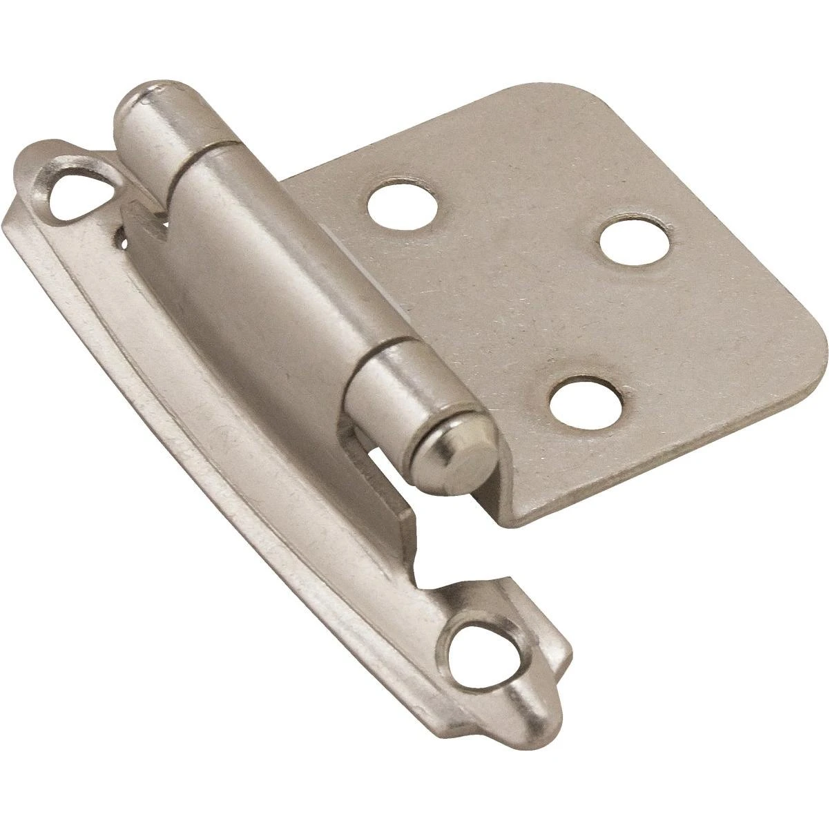 Amerock 3/8 In. Sterling Nickel Self-Closing Inset Hinge (2-Pack)