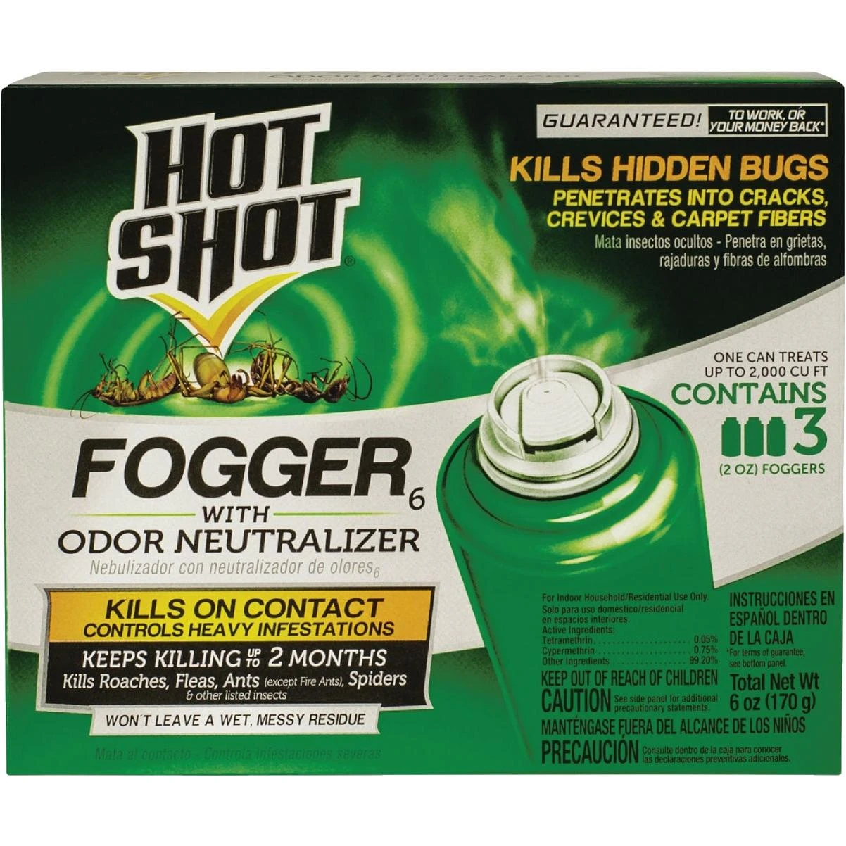 Hot Shot 2 Oz. Indoor Insect Fogger with Odor Neutralizer (3-Pack)