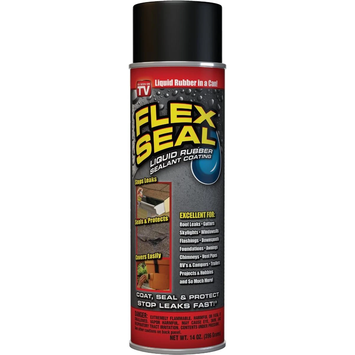 FLEX SEAL 14 Oz. Spray Rubber Sealant, Black