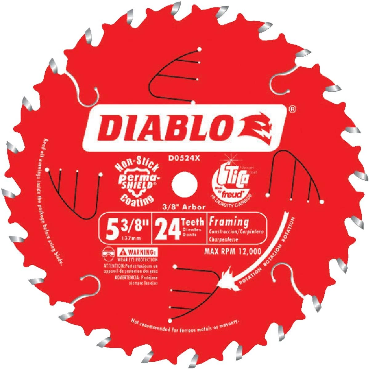 Diablo 5-3/8 In. 24-Tooth Framing Circular Saw Blade