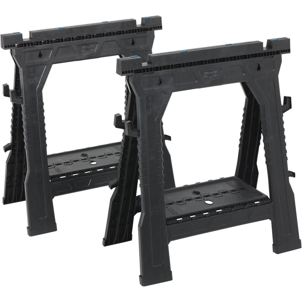 Channellock 27 In. L Plastic Folding Sawhorse Set, 1000 Lb. Capacity (2-Pack)