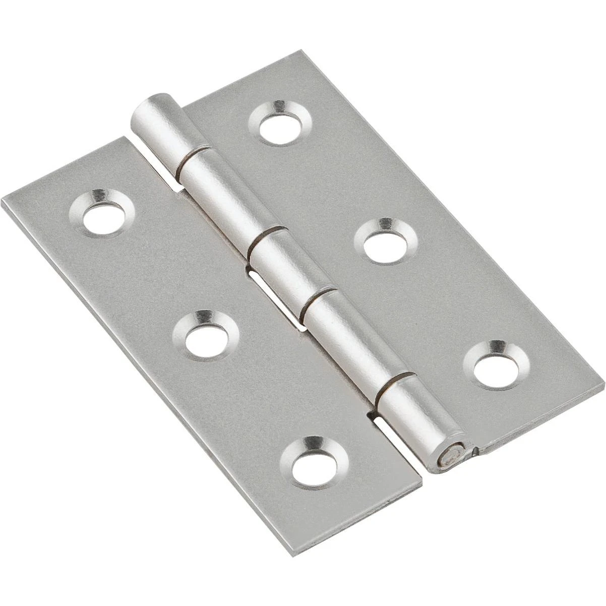 National 2 In. x 1-3/8 In. Satin Nickel Broad Hinge (2-Pack)