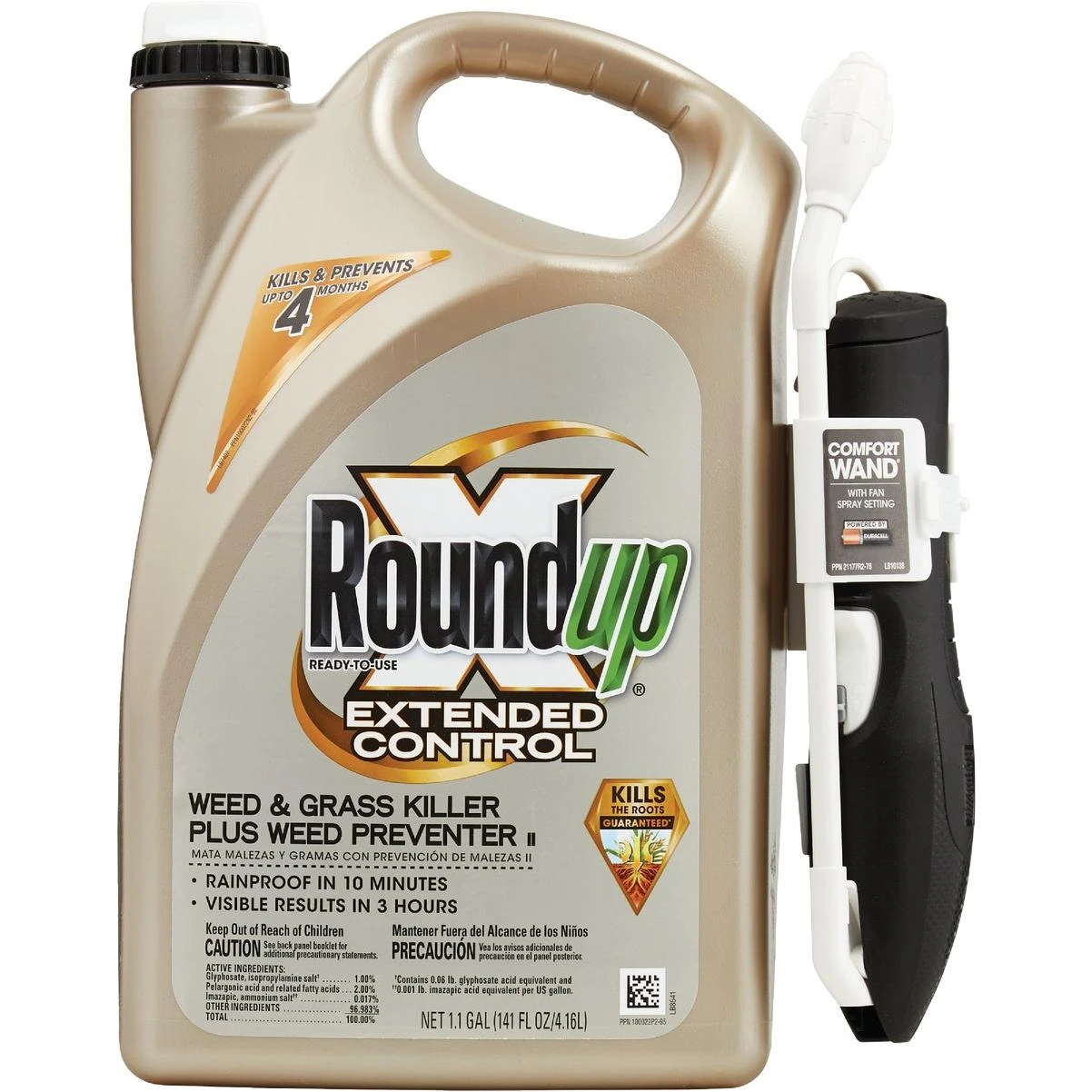 Roundup Extended Control 1.1 Gal. Ready-To-Use Weed & Grass Killer Plus Weed Preventer II with Comfort Wand