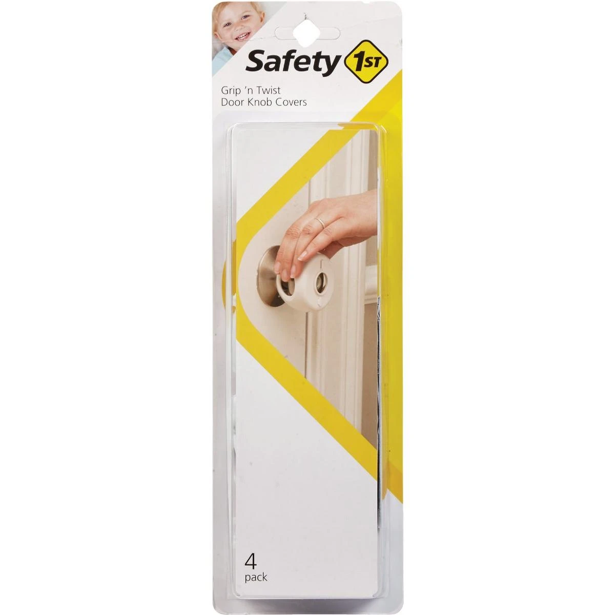 Safety 1st Grip n' Twist Snap-On White Door Knob Cover (4-Pack)