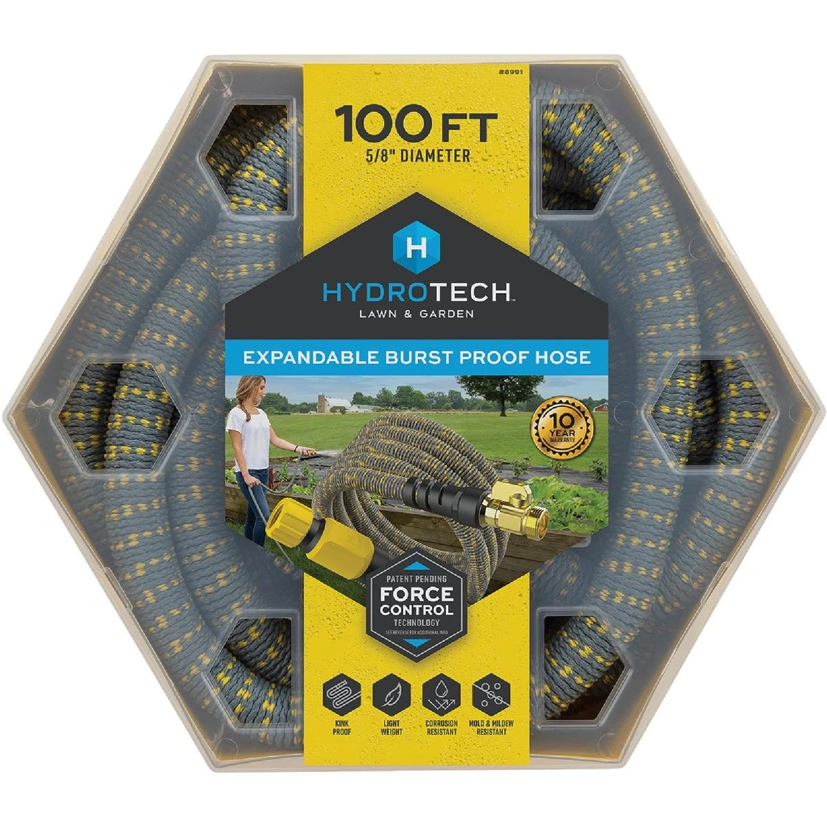 Hydrotech 5/8 In. x 100 Ft. Expandable Burst Proof Hose - Yellow