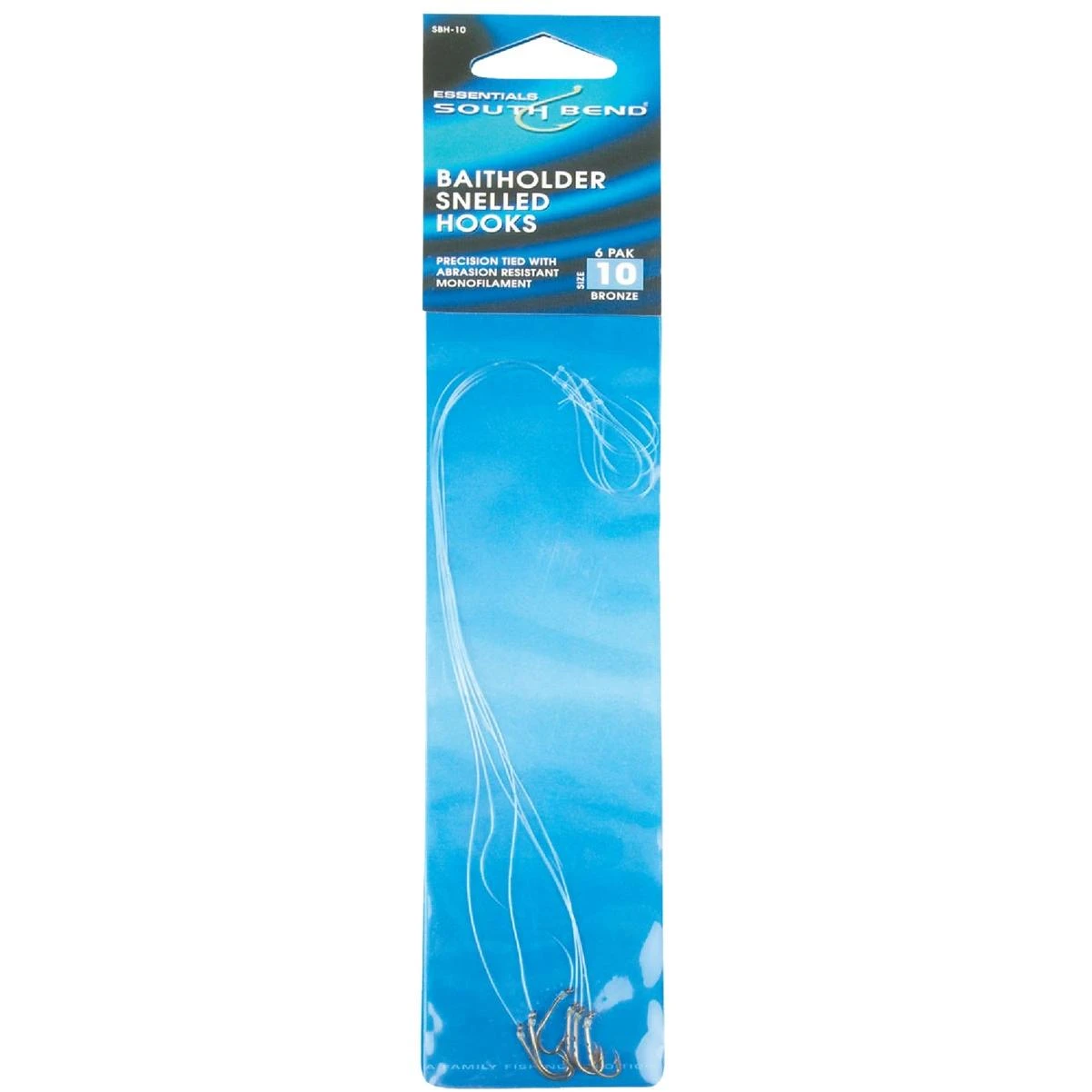 South Bend Size 10 Baitholder Snelled Hooks (6-Pack)