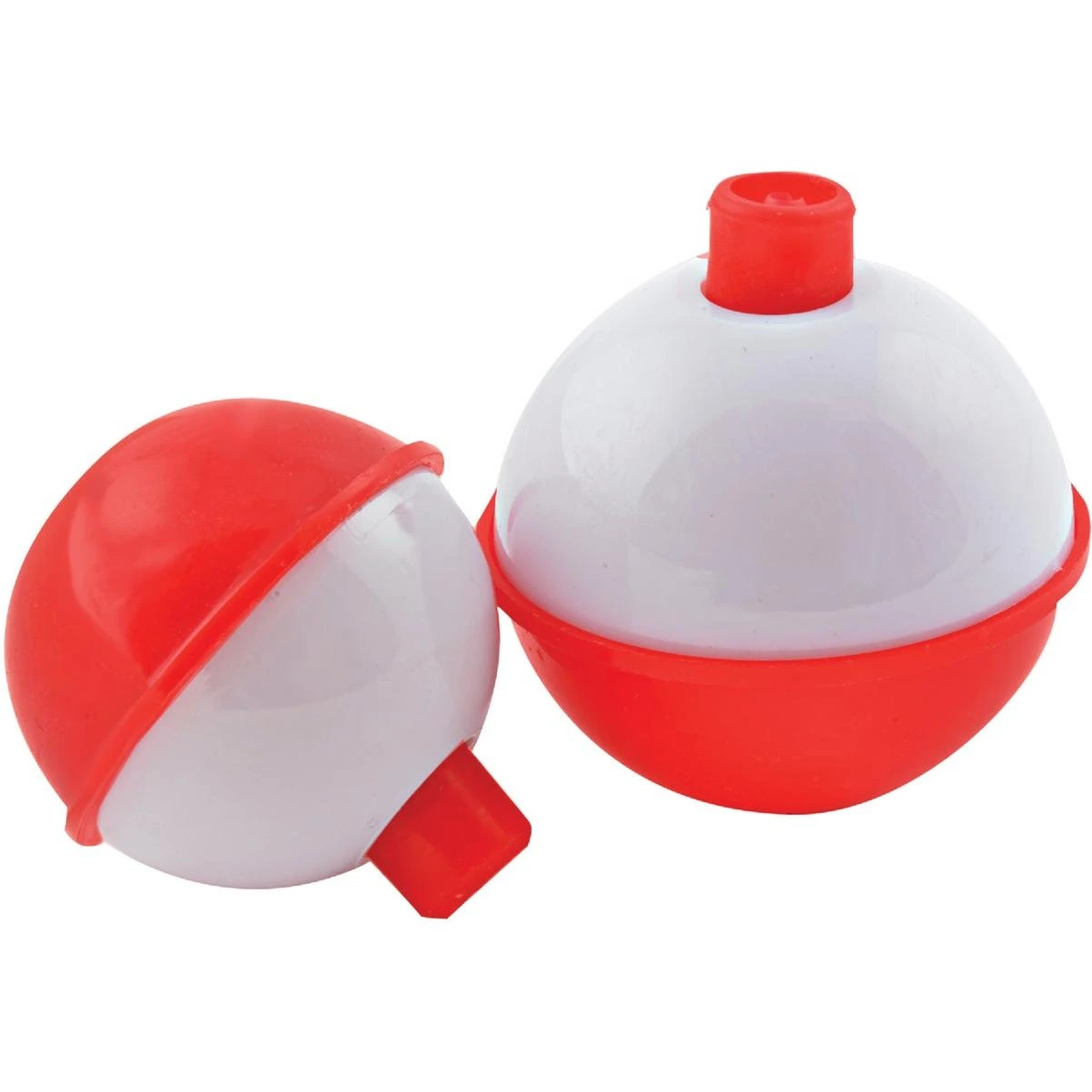 South Bend 1-1/2 In. Red & White Push-Button Fishing Bobber Float (2-Pack)